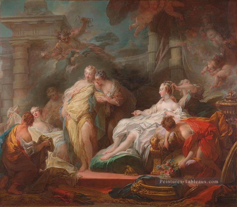 Psyché montrant à ses sœurs ses dons de Cupidon Rococo hédonisme érotisme Jean Honoré Fragonard Peintures à l'huile
